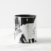 Mug Abstrait noir blanc gris (Centre)