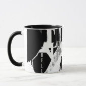 Mug Abstrait noir blanc gris (Gauche)