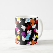 Mug Abstrait noir coloré irrégulier (Devant droit)