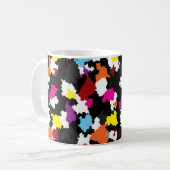 Mug Abstrait noir coloré irrégulier (Devant gauche)