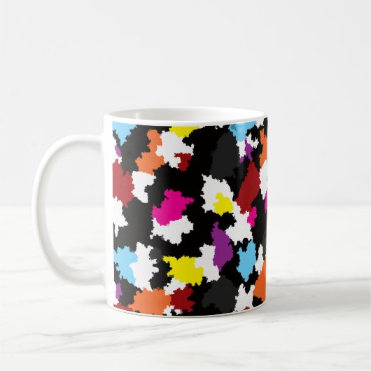Mug Abstrait noir coloré irrégulier (Gauche)