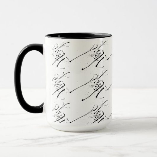 Mug Abstrait noir et blanc (Gauche)