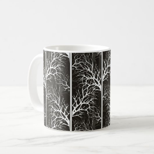 Mug Abstrait noir et blanc (Devant gauche)