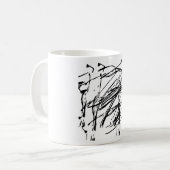 Mug Abstrait noir et blanc (Devant gauche)