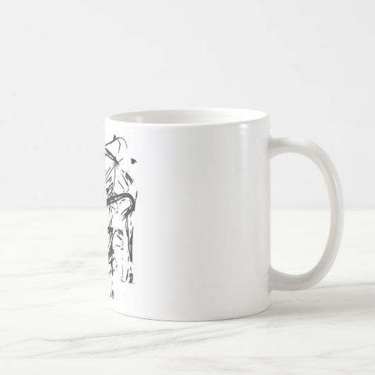 Mug Abstrait noir et blanc (Droite)