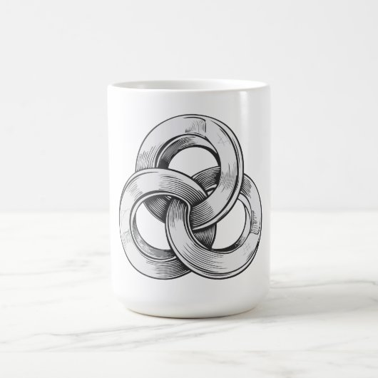 Mug Abstrait noir et blanc de trois c interconnectés (Centre)