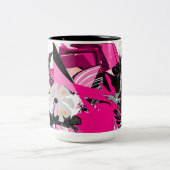 Mug Abstrait Noir et Rose (Centre)