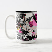 Mug Abstrait Noir et Rose (Gauche)