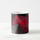 Mug Abstrait, noir et rouge, triangle, géométrique, no (Centre)