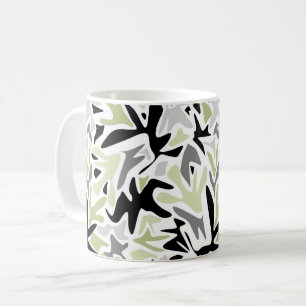 Mug Abstrait, Noir et Vert, Jeunesse, Moderne, Créatif