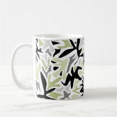 Mug Abstrait, Noir et Vert, Jeunesse, Moderne, Créatif (Gauche)