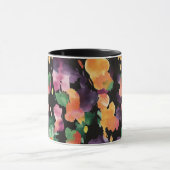 Mug Abstrait Noir Orange Vert Rose Peach (Centre)