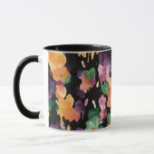 Mug Abstrait Noir Orange Vert Rose Peach (Gauche)