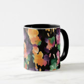 Mug Abstrait Noir Orange Vert Rose Peach (Devant droit)