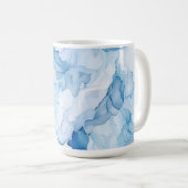 Mug Abstrait Nuances Bleues (Devant droit)