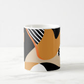 Mug Abstrait ondulé : motif noir vintage (Centre)