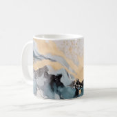 Mug Abstrait or et bleu (Devant gauche)