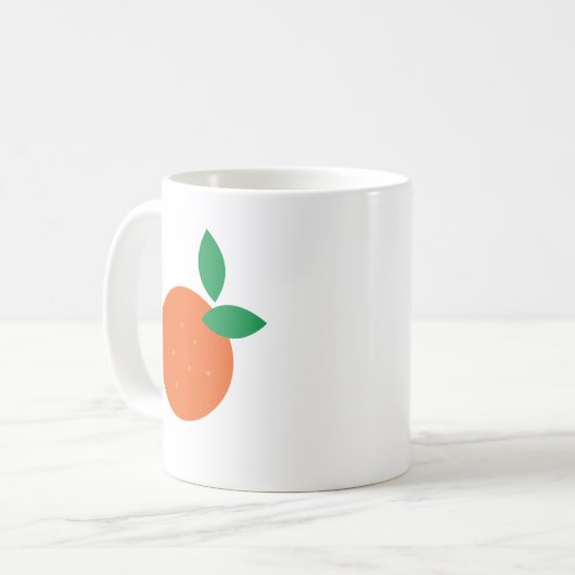 Mug Abstrait orange (Devant gauche)