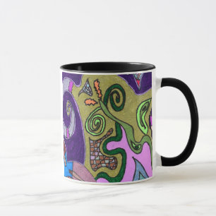 Mug abstrait original "Gold Elephant"