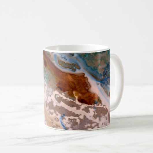 Mug Abstrait plage de sable motif motif en mousse d'ea (Devant droit)