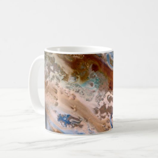 Mug Abstrait plage de sable motif motif en mousse d'ea (Devant gauche)