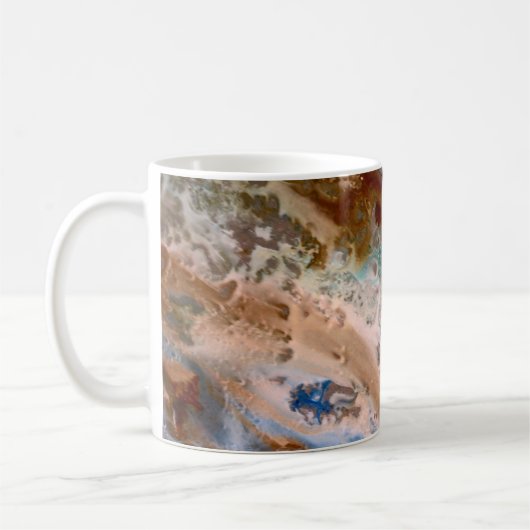 Mug Abstrait plage de sable motif motif en mousse d'ea (Gauche)
