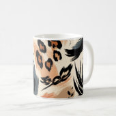 Mug Abstrait Poster de animal exotique peint Leopard (Devant droit)