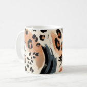 Mug Abstrait Poster de animal exotique peint Leopard (Devant gauche)