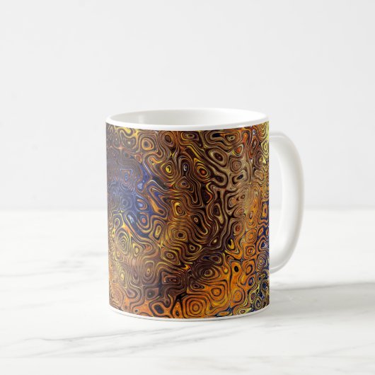 Mug Abstrait Psychedelic Swirl Motif Colorful Art (Devant droit)