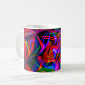 Mug Abstrait Psychédélique couleur rouge (Devant gauche)
