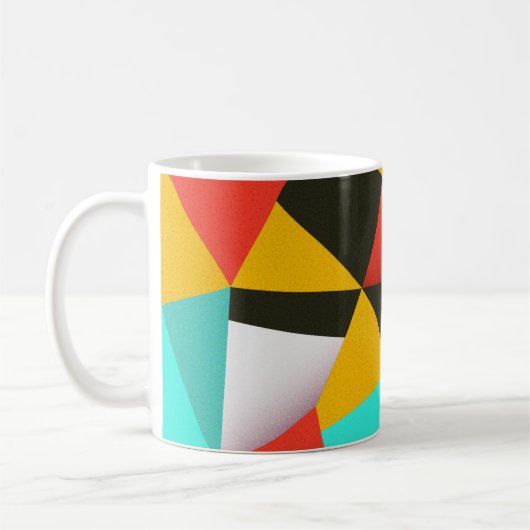 Mug Abstrait rétro : Mélange coloré. (Gauche)