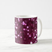 Mug Abstrait rose, lumières déconcentrées bokeh. (Devant droit)