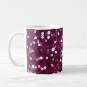 Mug Abstrait rose, lumières déconcentrées bokeh.