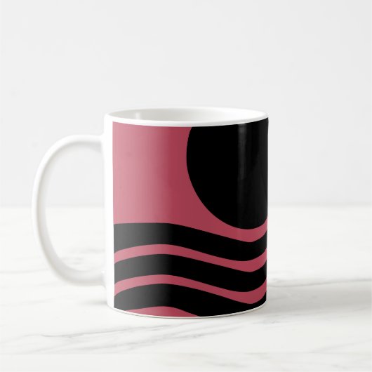 Mug Abstrait rose profond du Bauhaus (Gauche)