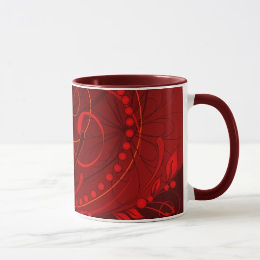 Mug abstrait rouge (Droite)
