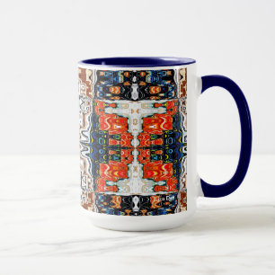Mug Abstrait rouge, blanc et bleu
