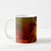 Mug Abstrait Rouge Orange Brown Vert Fractal Art Flowe (Gauche)