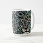Mug Abstrait Shabby Chic King Lion (Devant droit)