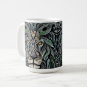 Mug Abstrait Shabby Chic King Lion (Devant gauche)