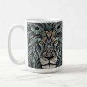 Mug Abstrait Shabby Chic King Lion (Gauche)