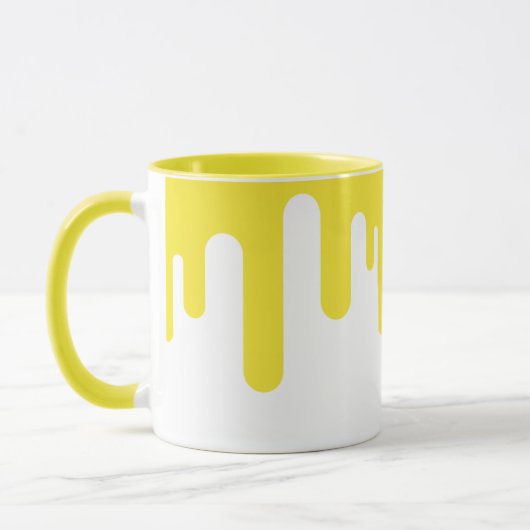 Mug Abstrait simple à goutte jaune (Gauche)