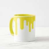 Mug Abstrait simple à goutte jaune (Devant gauche)