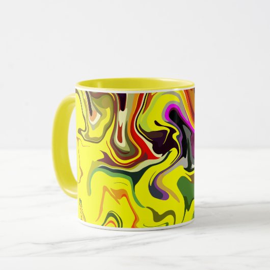 Mug Abstrait souffle de couleurs vives (Devant gauche)