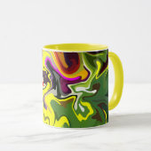 Mug Abstrait souffle de couleurs vives (Devant droit)