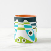 Mug Abstrait Surf Olive Blue Turquoise Planner (Centre)