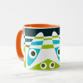 Mug Abstrait Surf Olive Blue Turquoise Planner (Devant gauche)