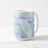 Mug Abstrait Surf Pastel Purple Green (Devant droit)