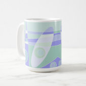 Mug Abstrait Surf Pastel Purple Green (Devant gauche)