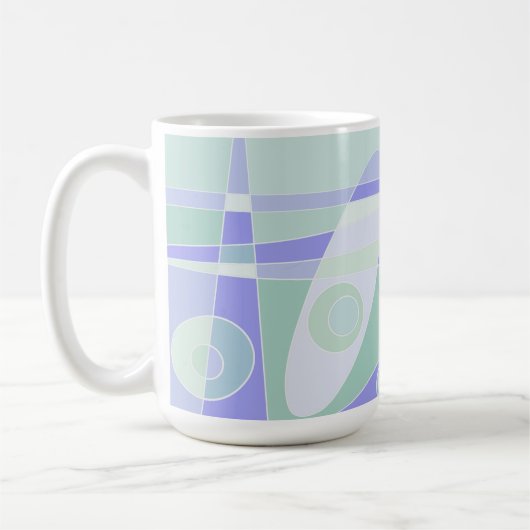 Mug Abstrait Surf Pastel Purple Green (Gauche)
