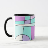 Mug Abstrait Surf Pastel Turquoise Lilac (Gauche)